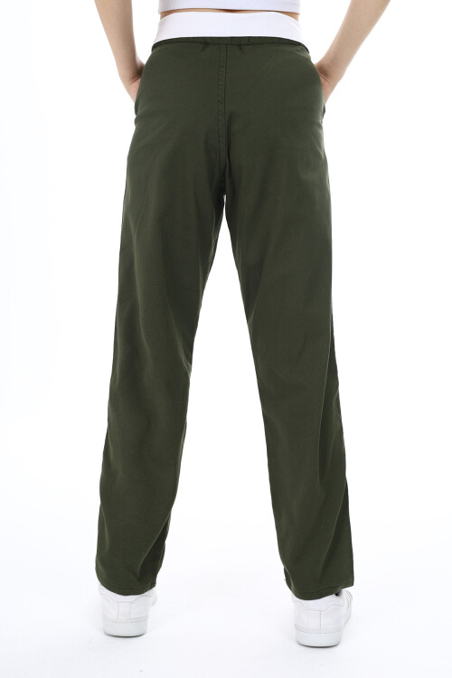 Kız Çocuk Bel İşlemeli Gabardin Pantolon 9-14 Yaş Lx253