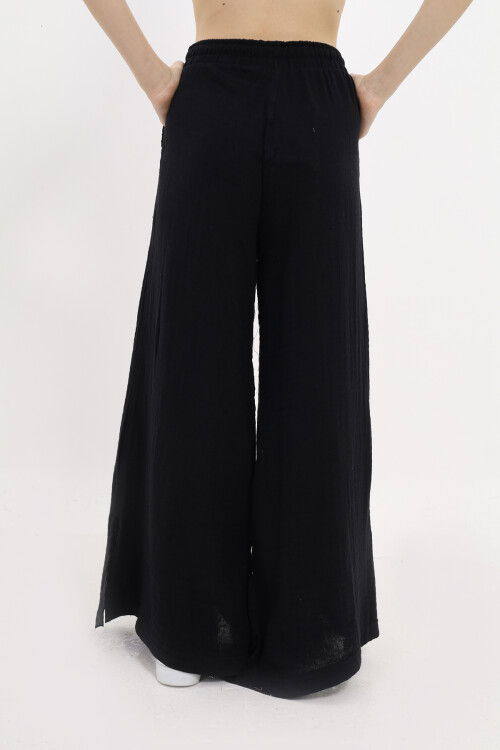 Kız Çocuk Ekstra Geniş Paçalı Muslin Pantolon LX 229