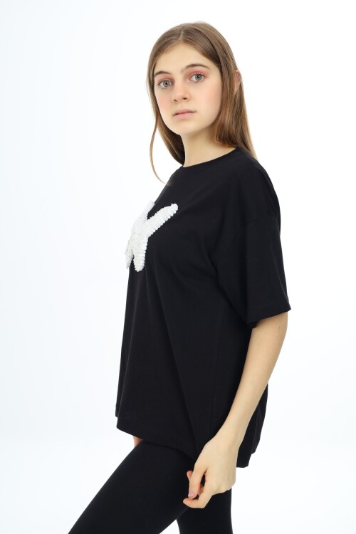 Kız Çocuk Kelebek Baskılı T-Shirt 9-14 Yaş Px037