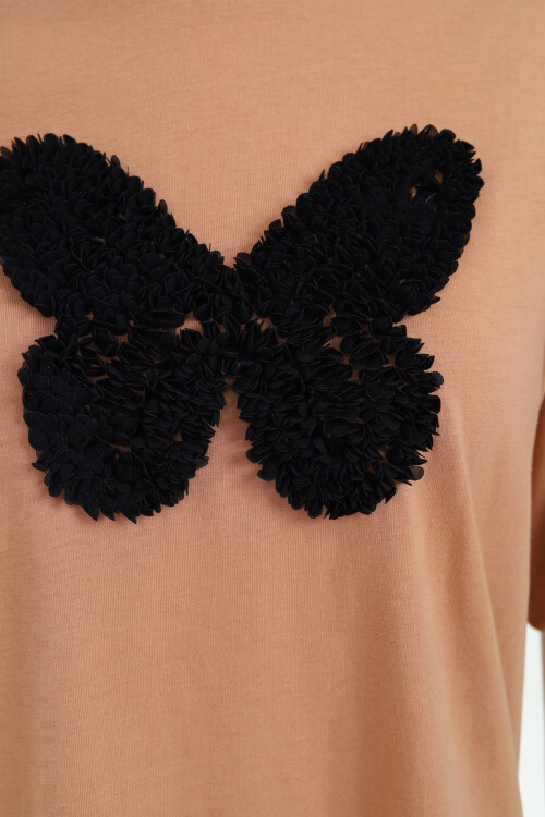 Kız Çocuk Kelebek Baskılı T-Shirt 9-14 Yaş Px037