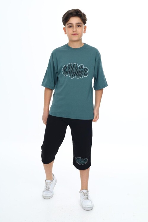 Erkek Çocuk Kaprili Alt-Üst Takım Lx7111