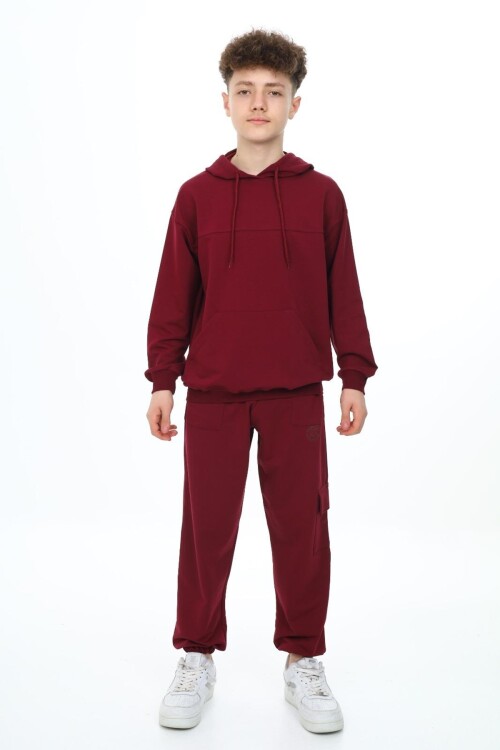 Erkek Çocuk Kapüşonlu 2 İplik Eşofman Takımı px7120