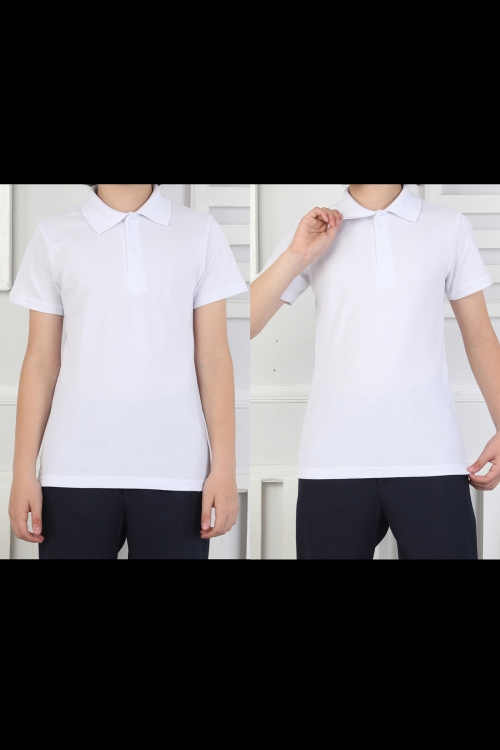 2li T-Shirt Kız Çocuk %100 Pamuk Okul Tarz 5-13 Yaş 12278