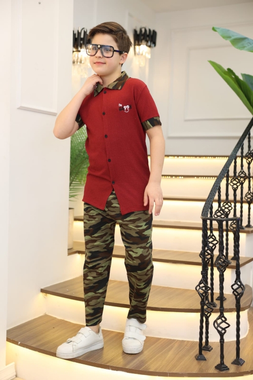 Erkek Çocuk 2li Takım (Gömlek+Pantolon) 3-12 Yaş 12196