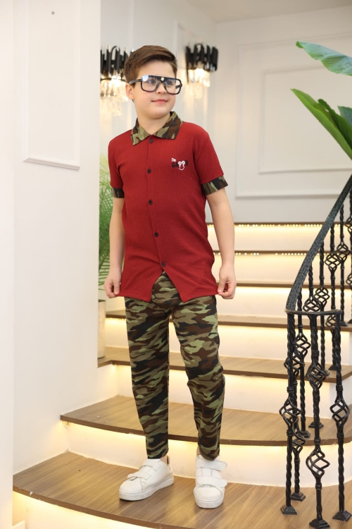 Erkek Çocuk 2li Takım (Gömlek+Pantolon) 3-12 Yaş 12196