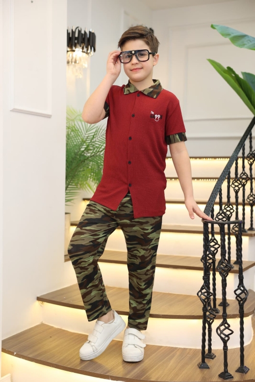 Erkek Çocuk 2li Takım (Gömlek+Pantolon) 3-12 Yaş 12196