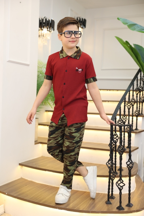 Erkek Çocuk 2li Takım (Gömlek+Pantolon) 3-12 Yaş 12196