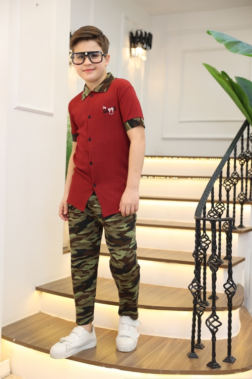 Erkek Çocuk 2li Takım (Gömlek+Pantolon) 3-12 Yaş 12196