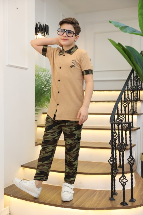 Erkek Çocuk 2li Takım (Gömlek+Pantolon) 3-12 Yaş 12196