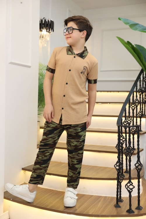 Erkek Çocuk 2li Takım (Gömlek+Pantolon) 3-12 Yaş 12196