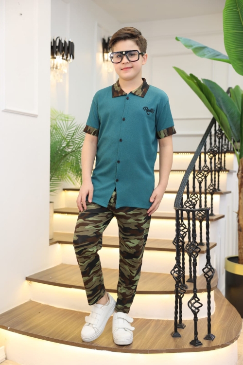 Erkek Çocuk 2li Takım (Gömlek+Pantolon) 3-12 Yaş 12196