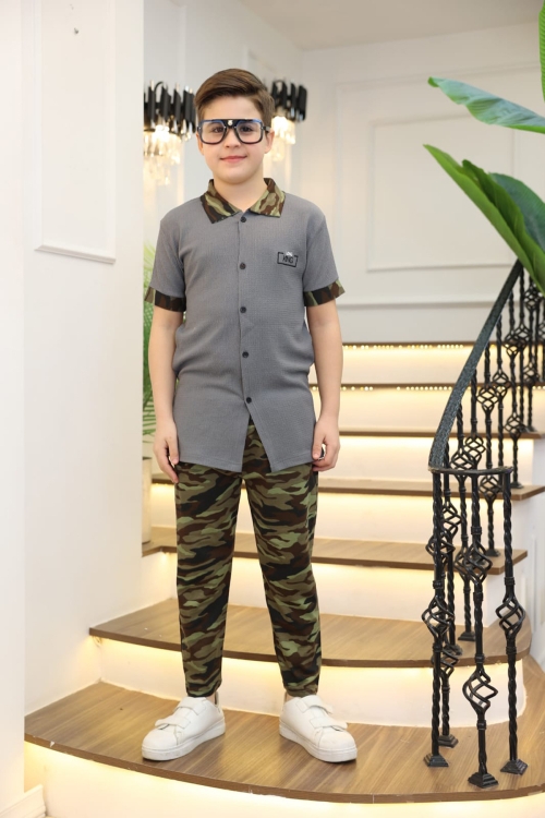 Erkek Çocuk 2li Takım (Gömlek+Pantolon) 3-12 Yaş 12196