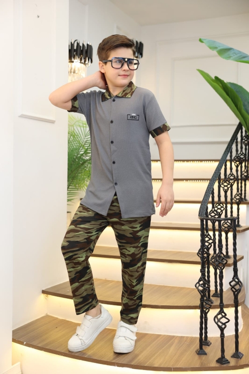 Erkek Çocuk 2li Takım (Gömlek+Pantolon) 3-12 Yaş 12196