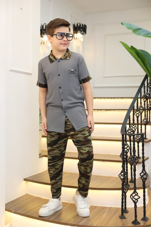 Erkek Çocuk 2li Takım (Gömlek+Pantolon) 3-12 Yaş 12196