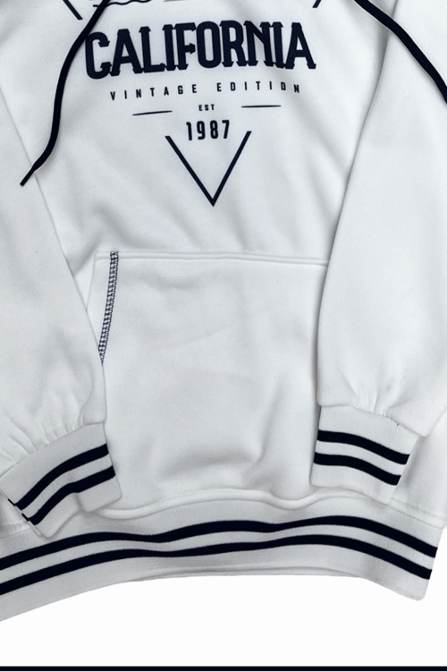 Erkek Çocuk 3 İplik Kapüşonlu Kanguru Cepli Ribana Detaylı Sweatshirt 12330