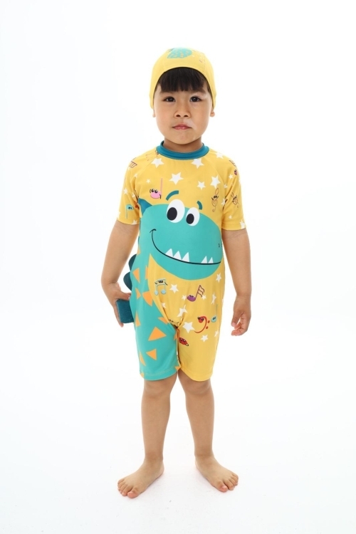 Erkek Çocuk Boneli-3 Boyutlu-Baskılı Mayo Takımı 12244