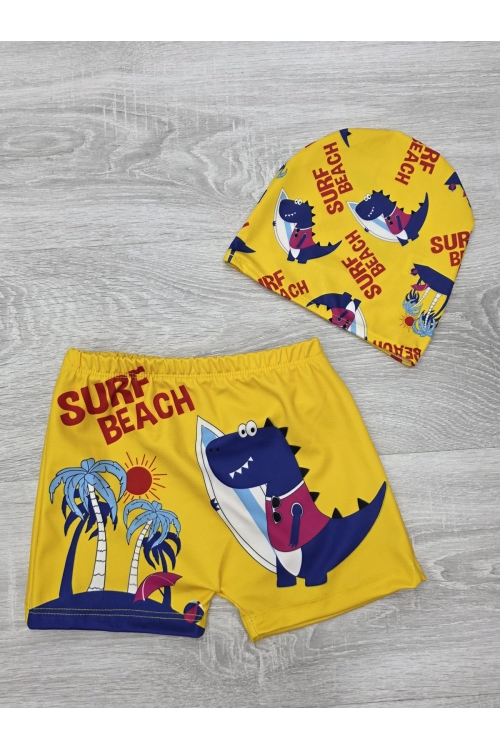 Erkek Çocuk Boneli ve Şortlu Mayo Takımı 12256