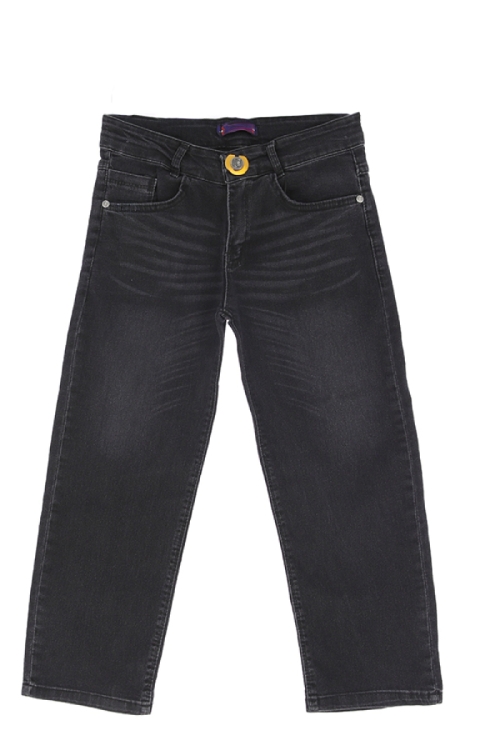 Erkek Çocuk Esnek Belli Likralı Geniş Kesim Jean Pantolon 13-17 Yaş 12367