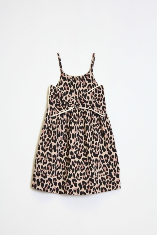 Kız Çocuk %100 Pamuk Rotasyon Desenli Elbise 4-10 Yaş 12237