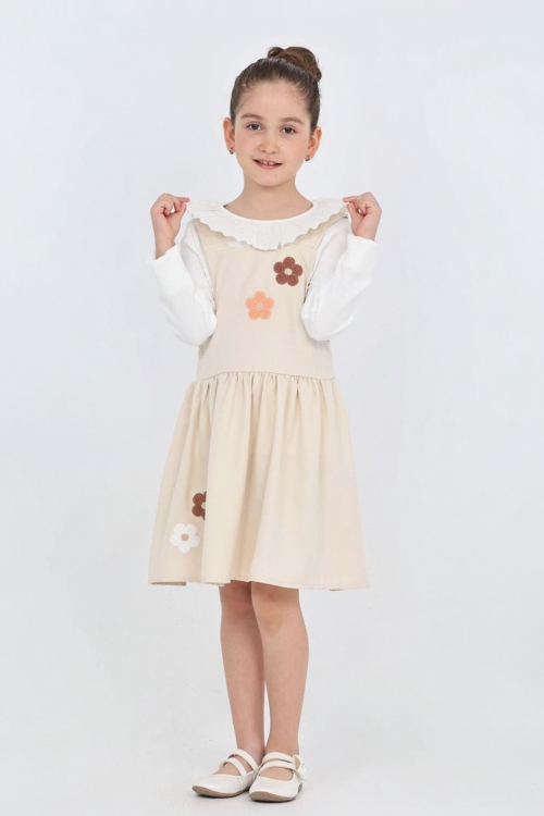 Kız Çocuk 2li Elbise (Elbise+Badi Bluz) 12342