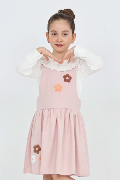 Kız Çocuk 2li Elbise (Elbise+Badi Bluz) 12342