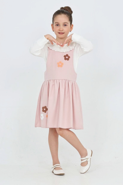 Kız Çocuk 2li Elbise (Elbise+Badi Bluz) 12342