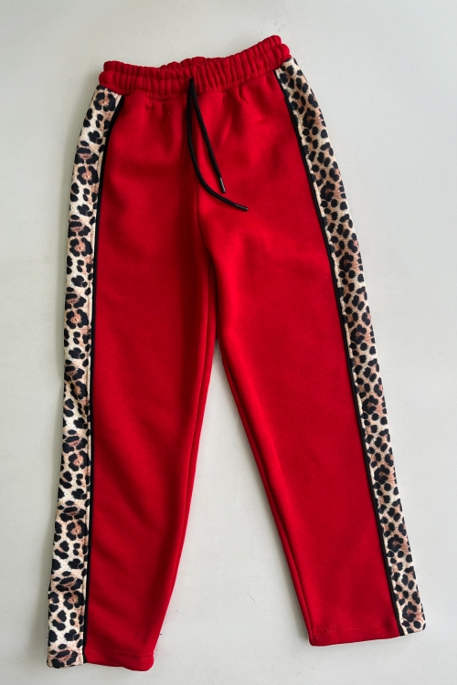 Kız Çocuk 3 İplik Alt-Üst Takım Kapüşonlu Rotasyon Desenli Nakış ve Taş Baskılı 12311