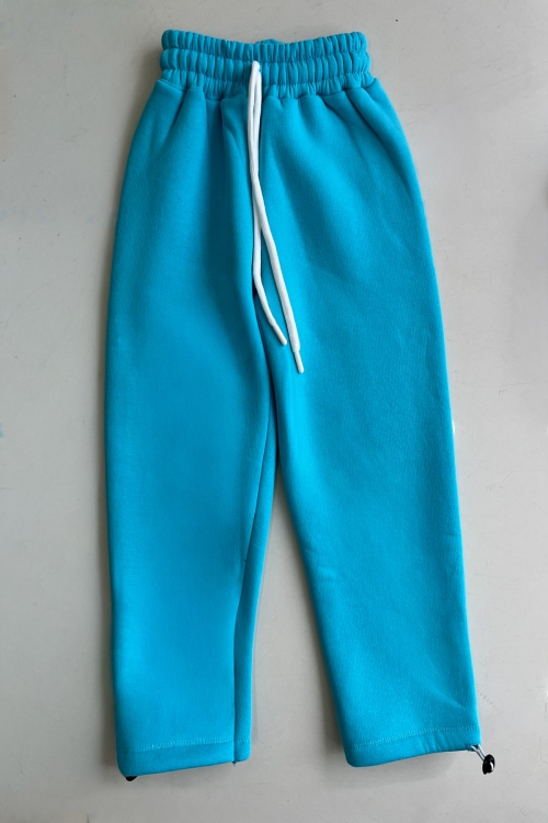 Kız Çocuk 3 iplik Kapüşonlu Nakış ve Taş Baskılı Paça Sıkma Aparatlı Alt-Üst Takım 12310