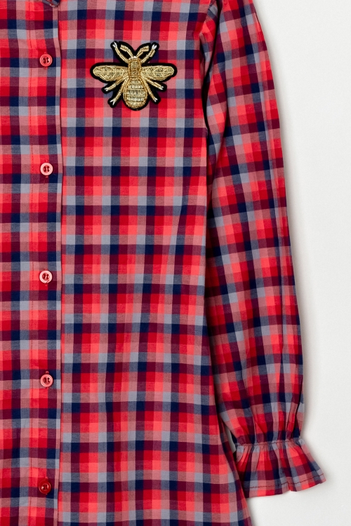 Kız Çocuk Ekose Desenli Elbise 12168