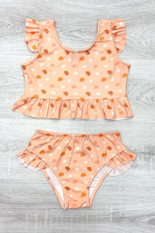 Kız Çocuk Fırfırlı Mayo Takımı 2-10 Yaş 12221