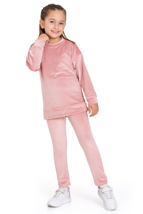 Kız Çocuk Fransız İpek Kadife Alt Üst Takım 12132