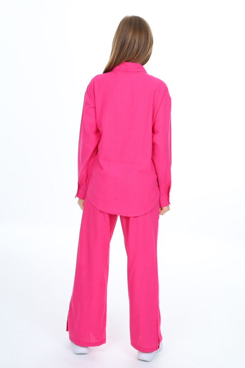 Kız Çocuk Gömlekli Alt-Üst Takım Px311