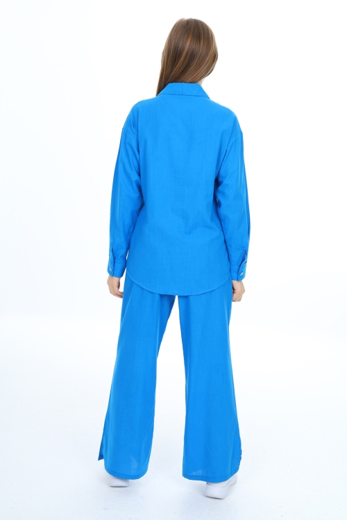 Kız Çocuk Gömlekli Alt-Üst Takım Px311