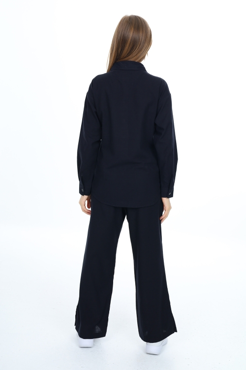 Kız Çocuk Gömlekli Alt-Üst Takım Px311