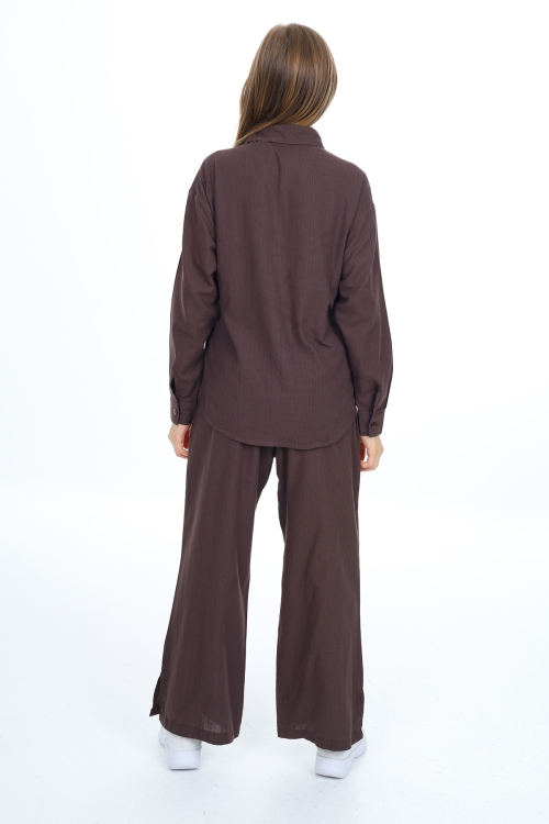 Kız Çocuk Gömlekli Alt-Üst Takım Px311