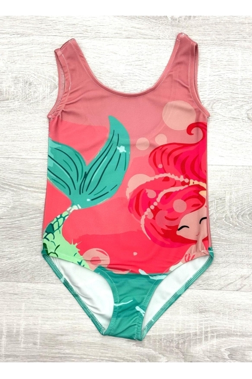 Kız Çocuk Görsel Baskılı Tek Parça Mayo 3-10 Yaş 12213