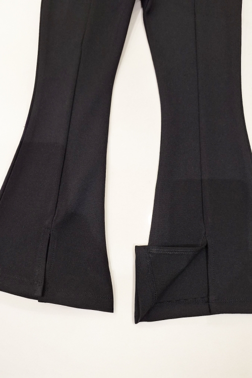 Kız Çocuk İspanyol Paça - Bel Tutuşlu - Çıma Detaylı Tayt 5-15 Yaş 12315