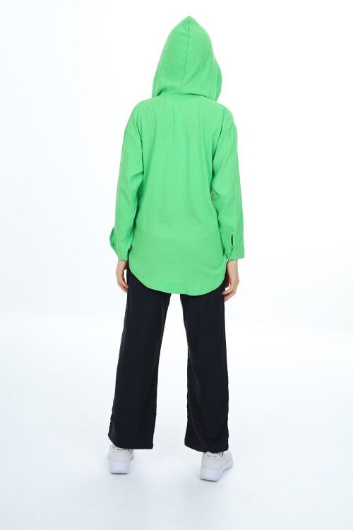 Kız Çocuk Kapüşonlu Gömlekli Takım Px309