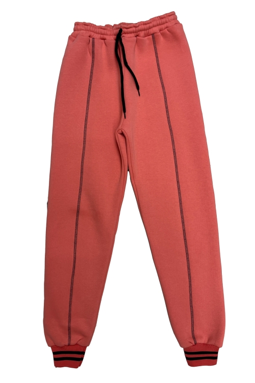 Kız Çocuk Kapüşonlu Papatya Nakışlı Taş Süslemeli 3 İplik Alt- Üst Takım 12323