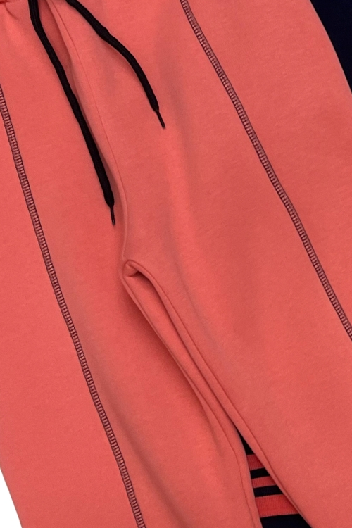 Kız Çocuk Kapüşonlu Papatya Nakışlı Taş Süslemeli 3 İplik Alt- Üst Takım 12323