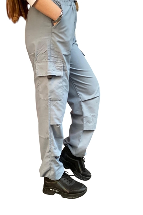 Kız Çocuk Kargo Cepli Paraşüt Pantolon 12126