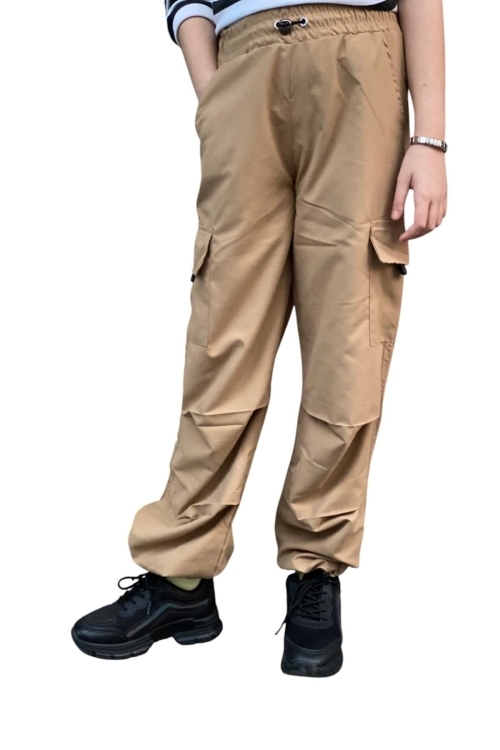 Kız Çocuk Kargo Cepli Paraşüt Pantolon 12126