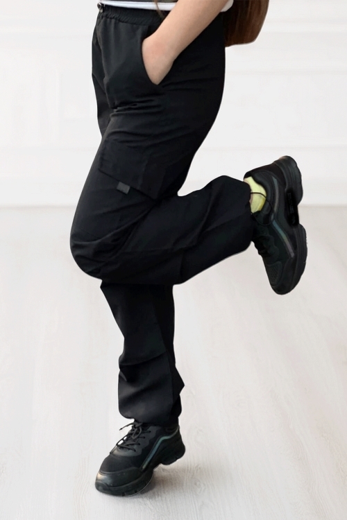 Kız Çocuk Kargo Cepli Paraşüt Pantolon 12126