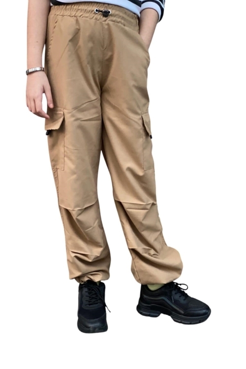 Kız Çocuk Kargo Cepli Paraşüt Pantolon 12133