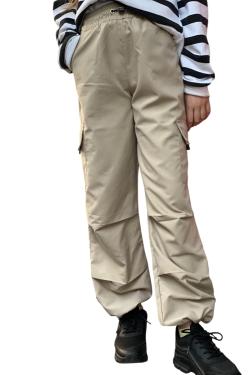 Kız Çocuk Kargo Cepli Paraşüt Pantolon 12133