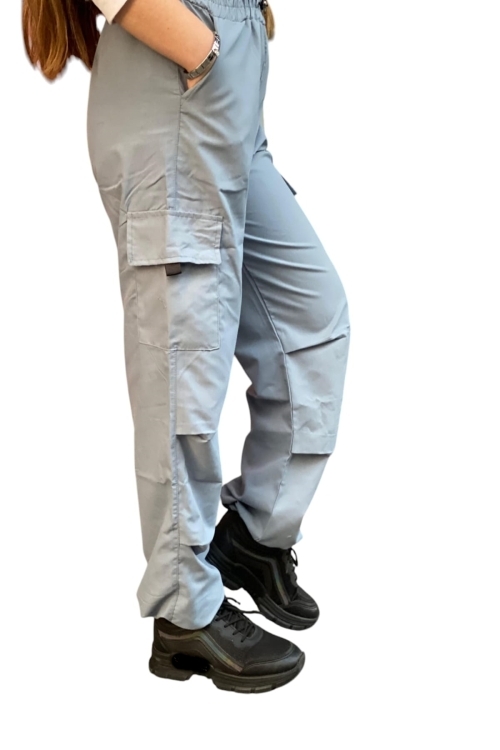 Kız Çocuk Kargo Cepli Paraşüt Pantolon 12162