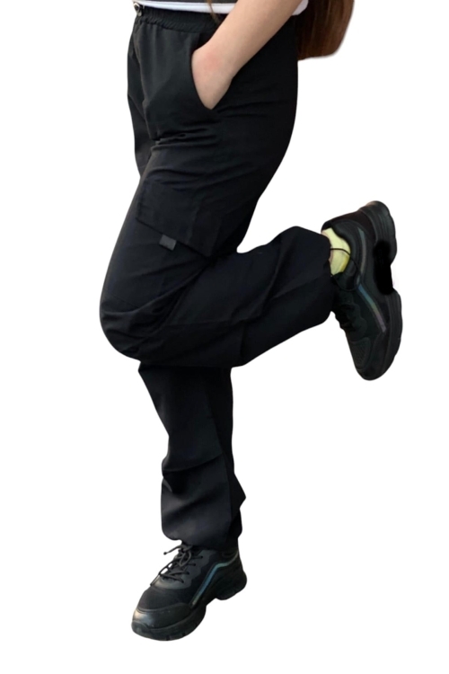 Kız Çocuk Kargo Cepli Paraşüt Pantolon 12162