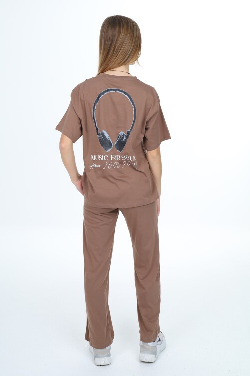 Kız Çocuk Music Baskılı Alt-Üst 2li Takım 12148