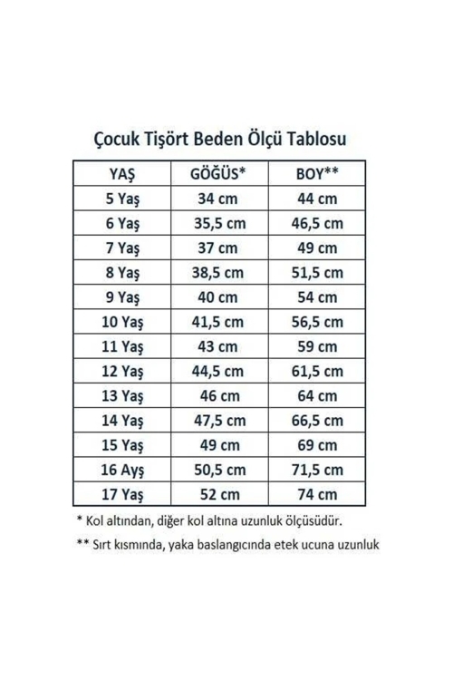 Kız Çocuk Okul Tarz %100 Pamuk T-Shirt -5-17 Yaş AG006