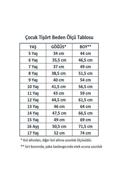Kız Çocuk Okul Tarz %100 Pamuk T-Shirt -5-17 Yaş AG005